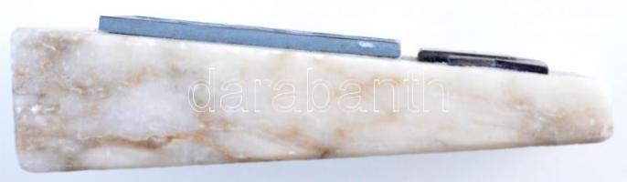 ~1960. "Budapesti Harisnyagyár" fém törzsgárda plakett (34x47mm) + "Földesi Lenke 25 ...