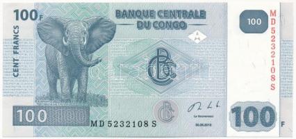 Kongó 2013. 100Fr MD 5232108 S T:I- Congo 2013. 100 Francs MD 5232108 S C:AU Krause P#98b