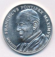 Vatikán Ferenc pápa ezüstözött fém emlékérem (34mm) T:1 Vatican Franciscus Pontifex Maximus silvered metal medallion (34mm) C:UNC