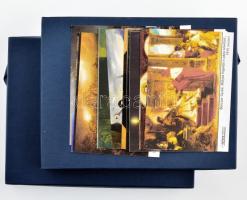 DN "Magyar Festészet Remekei" ezüstözött Cu emlékérem soroszat multicolor festéssel (29xkl...