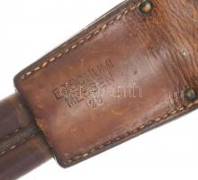 Svájc 1914M nagy méretű fűrészbajonett. Hüvellyel, bőr papuccsal, komplett. / Sawbayonett Sägebajone...