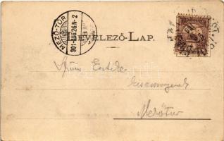 1901 Püspökladány, Katolikus templom és plébánia lakás. Fénynyomat Divald műintézetéből (EK)