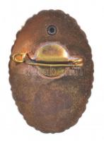 ~1930-1940. "Zrínyi Iskola" zománcozott, aranyozott jelvény (24x35mm) T:1- / Hungary ~1930...