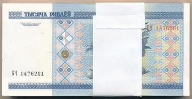 Fehéroroszország 2000. 1000R (100x) kötegelővel, sorszámkövetők T:I,I- Belarus 2000. 1000 Rublei (10...