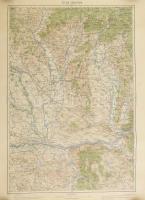 cca 1918-1938 4 db magyar katonai térkép (Budapest É, Debrecen, Miskolc, Komárom), 1 : 200.000, M. Kir. Áll. Térképészet, feltekerve, 63x47 cm körül