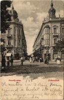 1905 Debrecen, Simonffy utca, üzletek. Pongrácz Géza kiadása (EK)