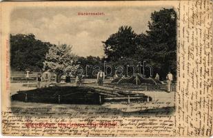 1901 Harkányfürdő, Park. Feiler Mariska kiadása (EK)