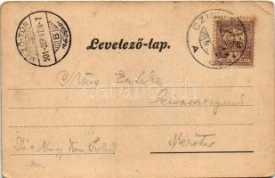 1901 Pécs, Sétatéri részlet (lyuk / hole)