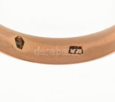 Arany (Au) 14 K karikagyűrű és karabiner, jelzett, nettó: 2,9 g