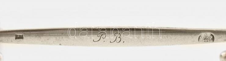 Ezüst(Ag) antik bécsi késbakpár, jelzett, h: 9,5 cm, nettó: 56,2 g