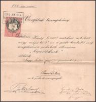 1887-1888 Brassó-Nagyszeben, hadnagy részére szóló vizsgabizonyítványok, 2 db, okmánybélyegekkel (50...