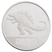 Niue 2021. 2$ Ag Godzilla (31,1g/0.999) T:PP felszíni karcok, fo. / Niue 2021. 2 Dollar Ag Godzilla (31,1g/0.999) C:PP surface scratches, spotted
