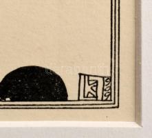 Kozma Lajos (1884-1948): Férfi és nő. Cinkográfia, papír, jelzett a cinkográfián, paszpartuban, 19,5...