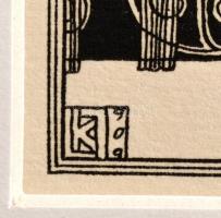 Kozma Lajos (1884-1948): Álom Cinkográfia, papír, jelzett a cinkográfián, paszpartuban, 19,5×16,5 cm