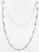 Ezüst(Ag) hajlított glídes nyaklánc, jelzett, h: 52,5 cm, nettó: 22,6 g