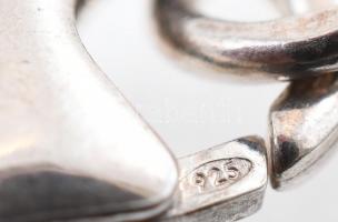 Ezüst(Ag) hajlított glídes nyaklánc, jelzett, h: 52,5 cm, nettó: 22,6 g