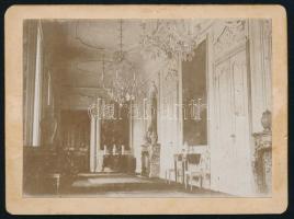 cca 1900 A keszthelyi Festetics-kastély belső terének részlete, 8x11 cm