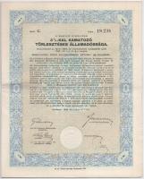 Budapest 1942. "A Magyar Királyság 3%-kal Kamatozó Törlesztéses Államadóssága" kötvénye 25...