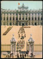 cca 1980-1990 Palacio Real de Madrid / Madrid, a királyi palotát bemutató leporelló, 10 db színes fotóval, 21x15 cm méretben