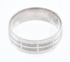 Ezüst(Ag) gyűrű, jelzett, méret: 61, nettó: 4,5 g