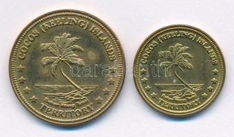 Kókusz (Keeling)-szigetek 2004. 1$ sárgaréz + 2$ sárgaréz T:1- Cocos (Keeling) Islands 2004. 1 Dolla...