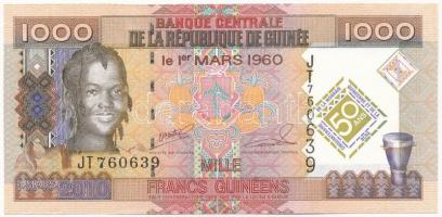 Guinea 2010. 1000Fr JT 760639 A Központi Bank és a guineai valuta 50. évfordulója T:I- Guinea 2010. 1000 Francs JT 760639 50th Anniversary of Central Bank and Guinean Currency C:AU Krause P#43a