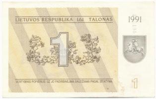 Litvánia 1991. 1T "CZ 461212" T:I- kis folt
Lithuania 1991. 1 Talonas "CZ 461212&quo...