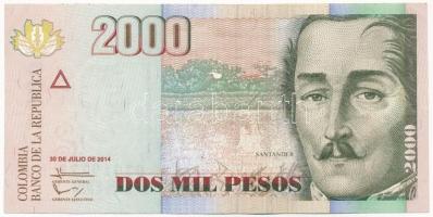 Kolumbia 2014. 2000P 07019772 T:II Colombia 2014. 2000 Pesos 07019772 C:XF Krause P#457y