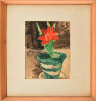 Ferenczy Béni (1890-1967): Csendélet. Akvarell, papír. Proveniencia: Korábban Dr. Tompa Kálmán (1888-1957) orvos, műgyűjtő tulajdonában. 27,5x18 cm. Üvegezett fakeretben.
