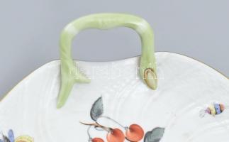 Herendi BFR (BOUQUET de FRUITS) gyümölcs mintás nagy leveles kínáló, jelzett, kopásnyomokkal. 24x20x...