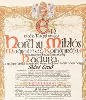 1938 Ezredesi kinevezés Báró Ernő részére. Horthy Miklós kormányzó és Rátz Jenő honvádelmi miniszter...