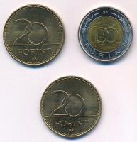 2002. 100Ft bicolor "Kossuth" + 2003. 20Ft Cu-Ni "Deák" (2x) T:1,1- Adamo FOEM1,...
