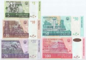 Malawi 2005. 5K - 100K (5xklf) T:I-,II
Malawi 2005. 5 Kwacha - 100 Kwacha C:AU,XF