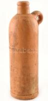 Niederselters Nassau antik ásványvizes flaska, keménycserép, XIX. sz. Jelzett, korának megfelelő kisebb sérülésekkel, m: 23,5 cm