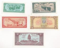 Kambodzsa 1979. 0.1R - 5R (5xklf) T:I-II Cambodia 1979. 0.1 Riel - 5 Riels (5xdiff) C:UNC-XF