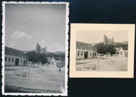 cca 1940 Zsámbéki templom és környéke, 2 db fotó, 5×6 és 9×6 cm