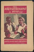 1950 Friss háztartási napló az 1950. évre, a Friss Ujság kiadványa, kitöltetlen