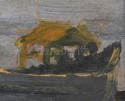 Schadl János (1892-1944): Napfényes vízparton. Olaj, karton, jelzett. Dekoratív, sérült fa keretben....