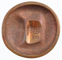 DN "Mezőgép Érd" kétoldalas, öntött bronz plakett (~104x108mm) T:1-