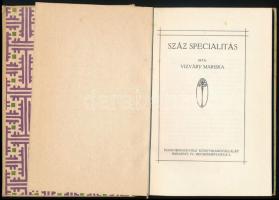 Vízvári Mariska szakácskönyve. Száz specialitás. Reprint kiadás. Bp, 1986, Közgazdasági és Jogi Kiad...