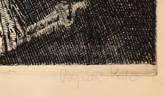 Veszprémi Endre (1925-2013): Kossuth Lajos portréja. Rézkarc, papír, jelzett, számozott (100/44.), k...