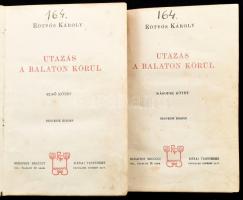 Eötvös Károly: Utazás a Balaton körül I-II. Eötvös Károly Munkái I-II. Bp., 1905, Révai. Negyedik kiadás. Átkötött egészvászon-kötés, kopott borítóval, kissé foltos lapokkal, magánkönyvtári címkékkel.