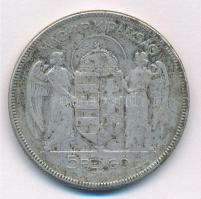 1930. 5P Ag "Horthy jobbra" T:3 patina Adamo P8