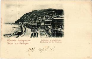 1898 (Vorläufer) Budapest XI. Gellérthegy a Citadellával.