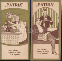 Patria Caffe olasz számolócédulák, 2 db