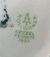 Hollóházi "art deco" kakas. Kézzel festett, jelzett, hibátlan 14 cm