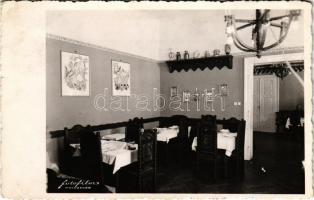 1941 Kolozsvár, Cluj; Bagyolyvár vendéglő, belső. Rózsa utca 5A / restaurant interior (EK)