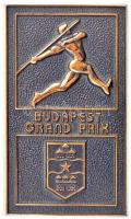 ~1970-1980. Budapest Grand Prix egyoldalas Br sport plakett (76x45mm) T:1- kis patina