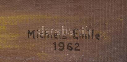 Michiels Emile 1962 jelzéssel: Csendélet. Olaj, kasírozott vászon, sérült keretben. 35x27cm