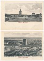 Nagyszalonta, Salonta; 2 db régi lap képeslap füzetből / 2 pre-1945 cards from postcard booklet